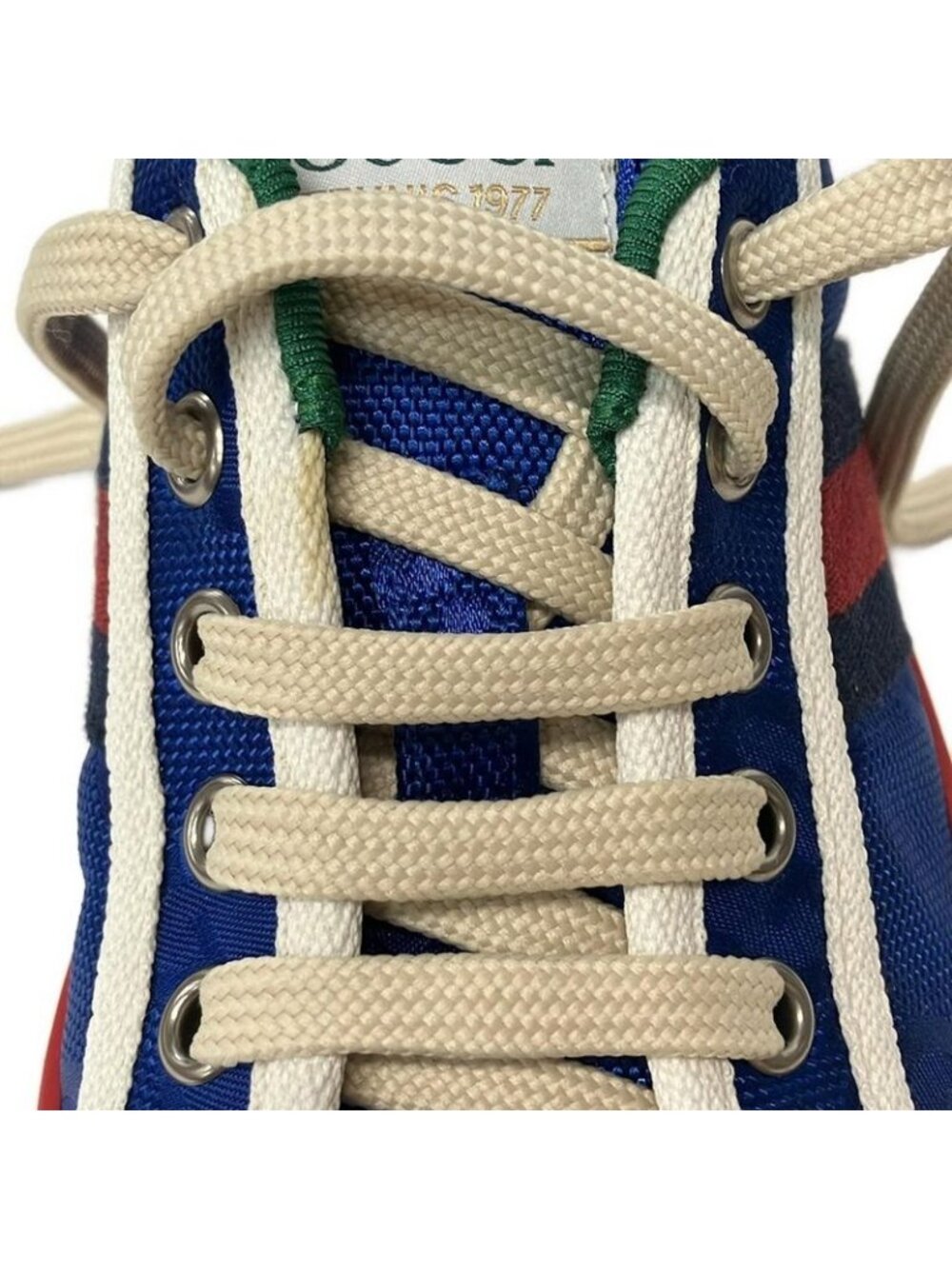 Gucci Sneakers 36 Blue Red Multi GG Pattern Sherry - Picture 8 of 8